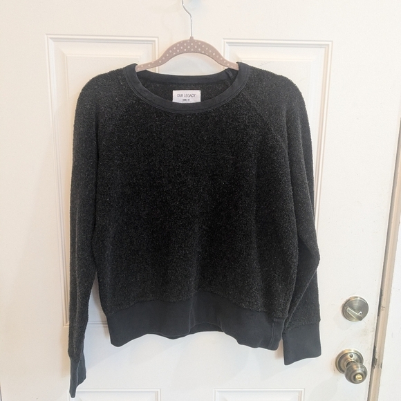 Our Legacy Great Sweat Charcoal Towel Sweatshirt - Picture 1 of 5